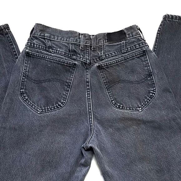 VINTAGE 60s Lee Riders Black Ultra High Rise Jeans - Picture 6 of 9